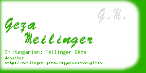 geza meilinger business card